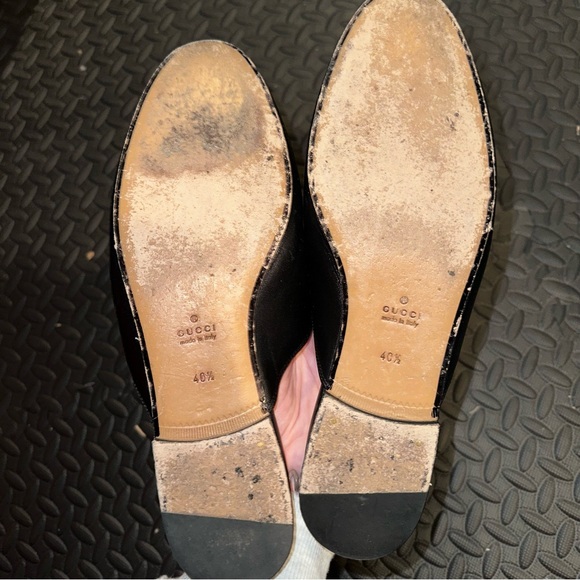 Gucci women’s Princetown embroidered black floral rose mules size 40 1/2 - Picture 9 of 14